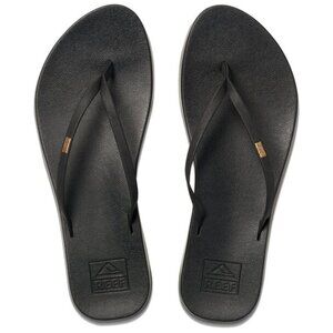 Reef Women's Black Cushion Bounce Slim Flip-Flop Size 7